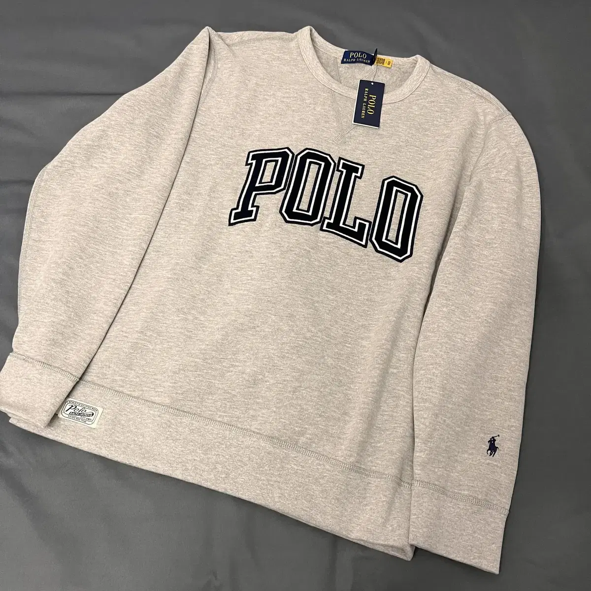 Polo Ralph Lauren Big Logo Sweatshirt Grey Size L Polo