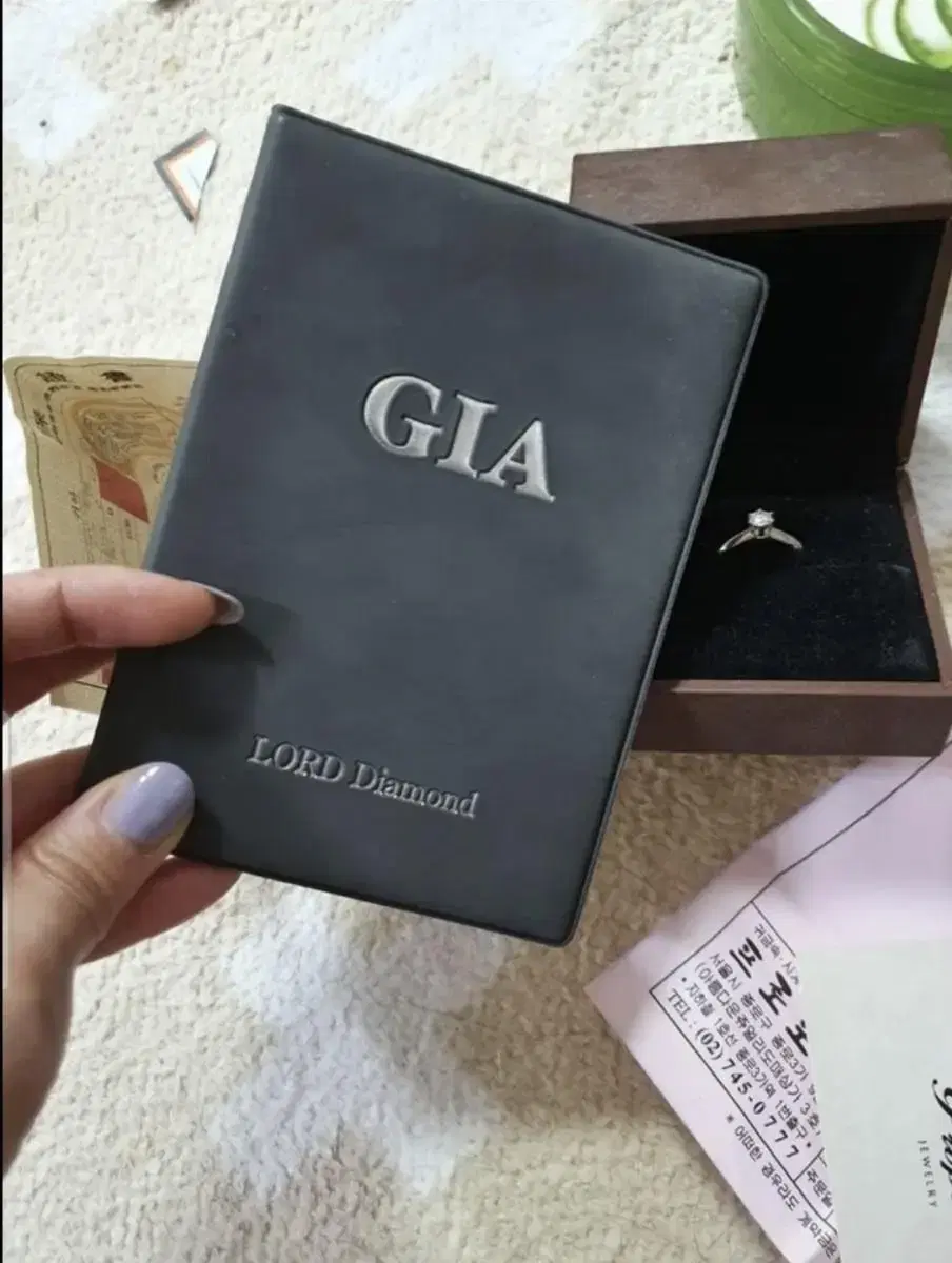 GIA 0.32ct D SI1 ex컷 다이아반지 7호 보증서포함