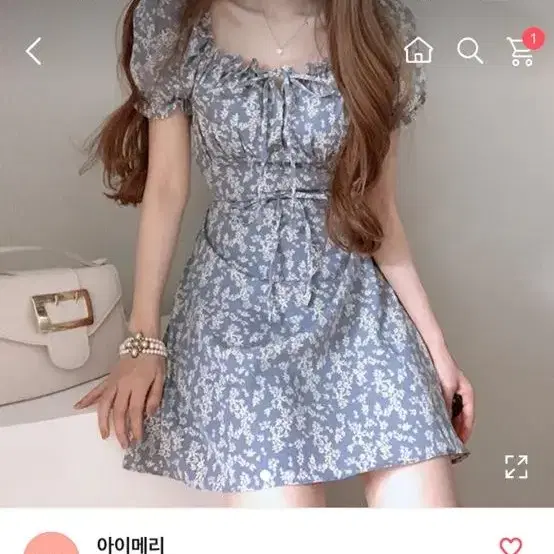 아이메리 스퀘어넥 퍼프 원피스