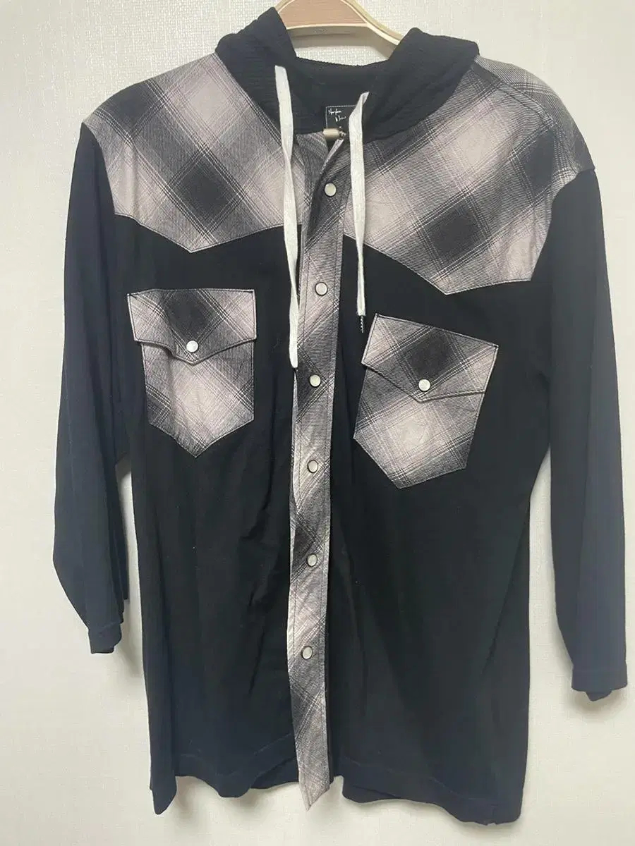 number nine flannel hoodie size L