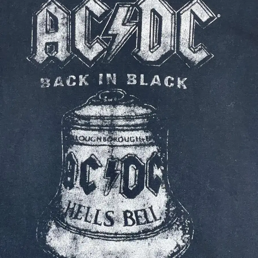 ACDC 밴드 반팔티 빈티지 back in black 2010 L