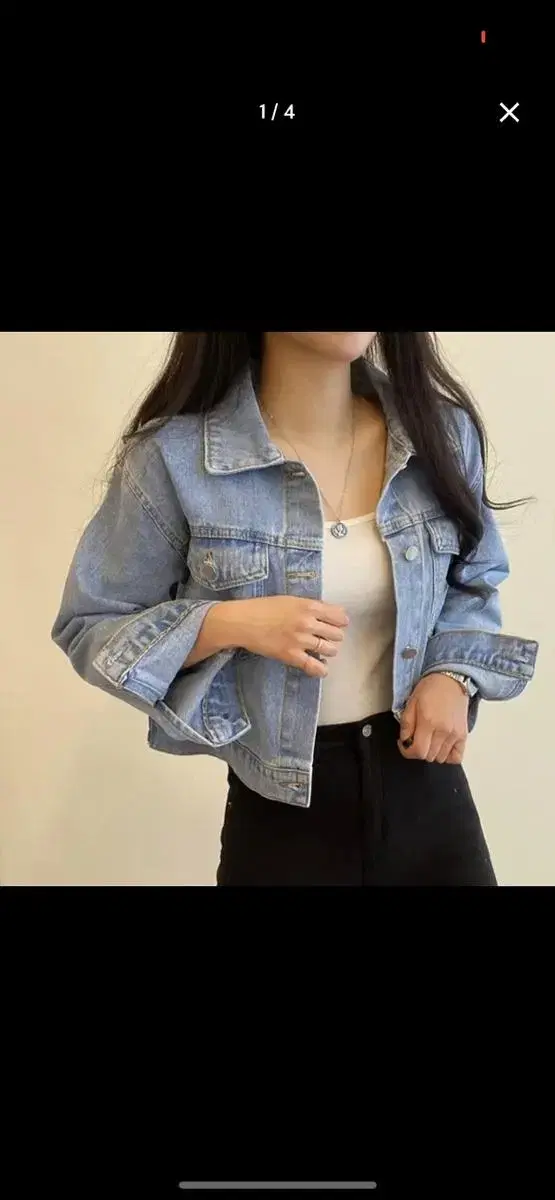 DAILYU Daily Denim Cropped Jeans Jacket