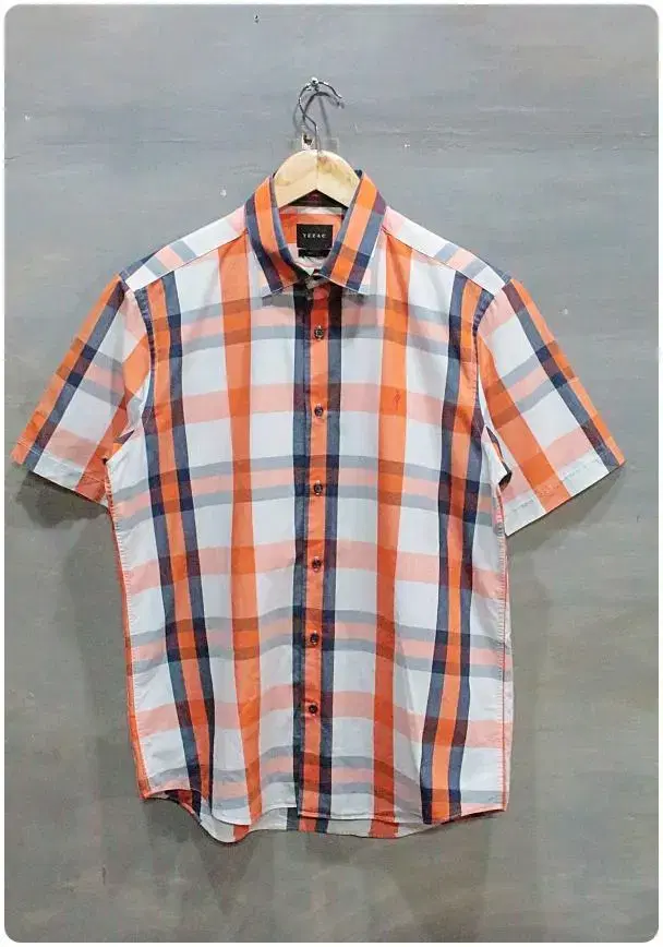 [100] Preliminary Slim Fit Short Sleeve Check Shirt (20% off)