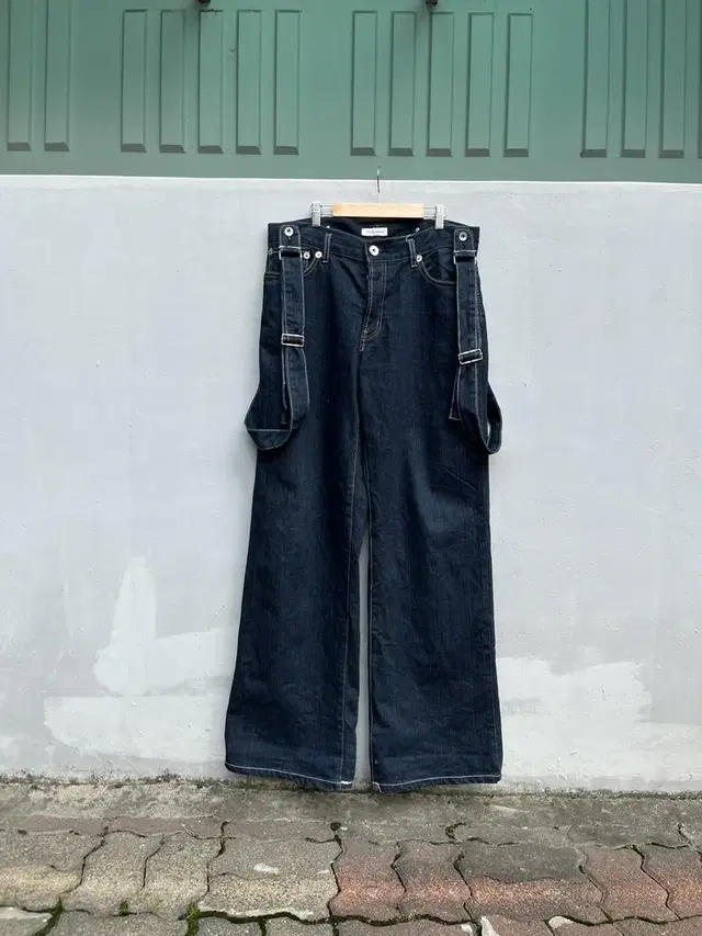 vintage overalls strap denim pants