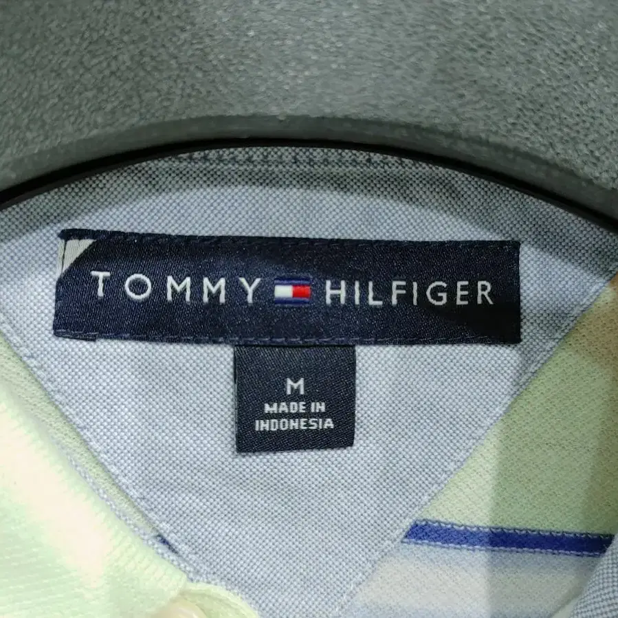 TOMMY HILFIGER 타미 힐피거 남성 큰단가라 반팔카라티