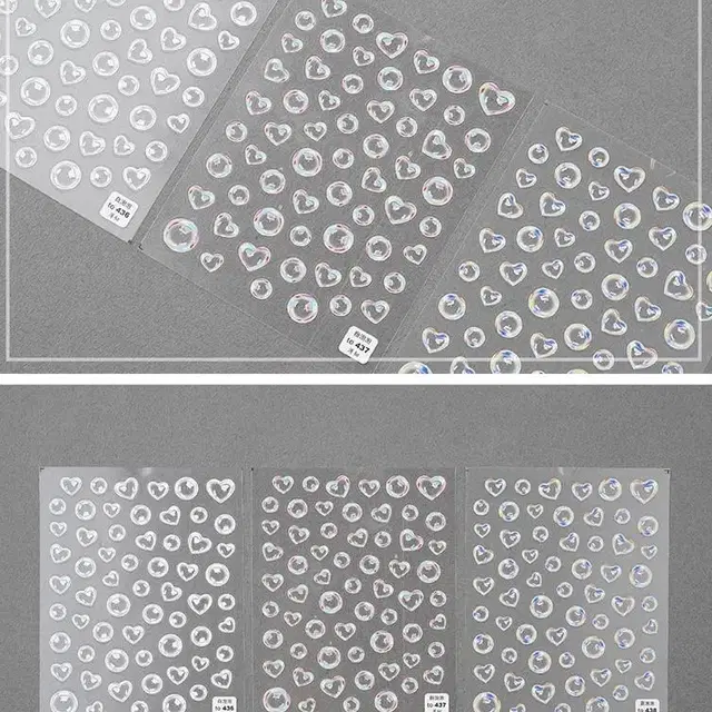 버블 물방울 비눗방울 네일스티커