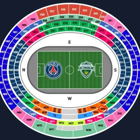 (정가이하)PSG vs 전북 프리미엄A 2연석 정가양도