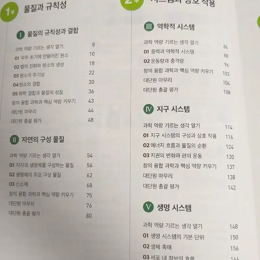 미래엔 통합과학 자습서