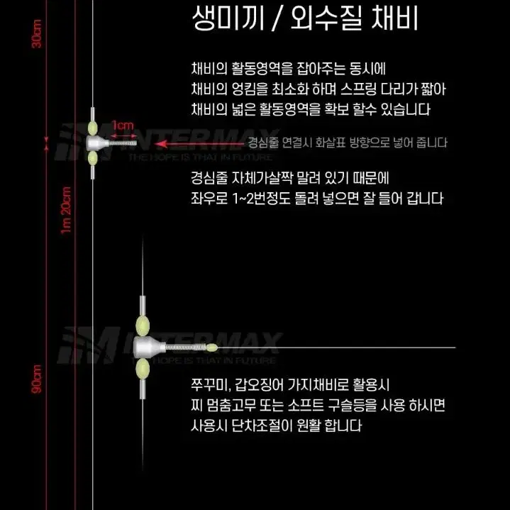 생미끼 채비 6봉지 외수질 스프링 가지채비 낚시 새상품