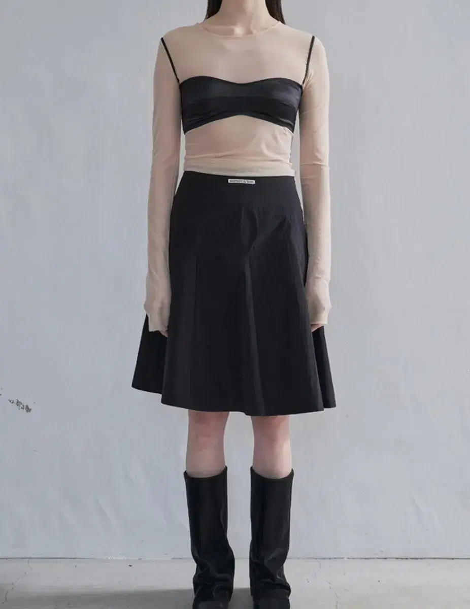 (마지막가격)Poti 포티 Label pleats skirt (M)