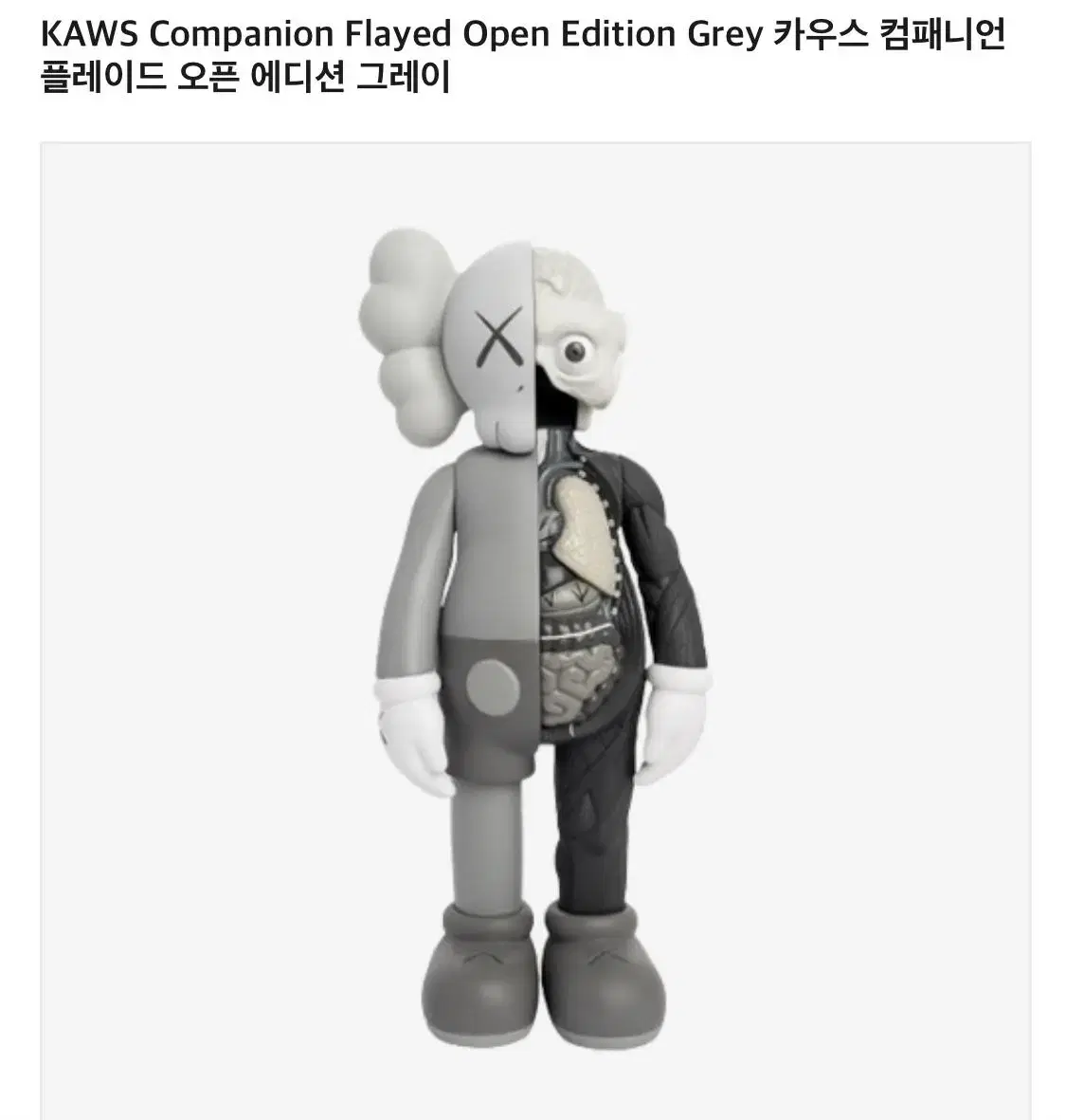 카우스 컴패니언 해부도 플레이드 오픈에디션 그레이 kaws open ed