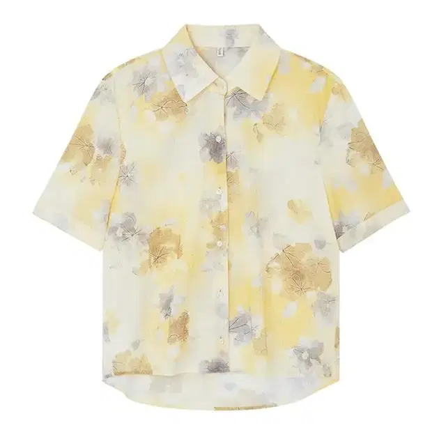 Teak 티크 FLOWER-SHADOW COTTON SHIRT _ YEL