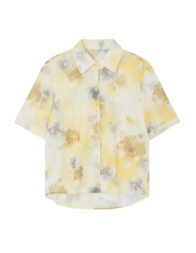 Teak 티크 FLOWER-SHADOW COTTON SHIRT _ YEL