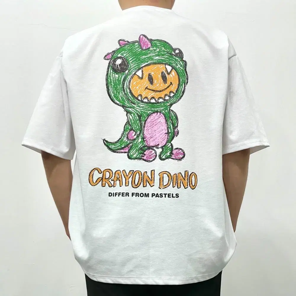 오버핏 남자 박스 아이스 분또 여름 반팔 티셔츠 CrayonDino