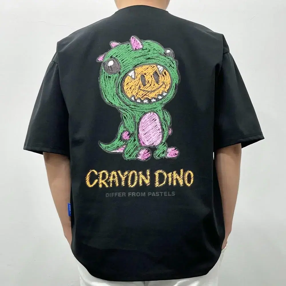 오버핏 남자 박스 아이스 분또 여름 반팔 티셔츠 CrayonDino