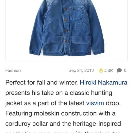 visvim jacket (13aw the MINIE HUNTING JK