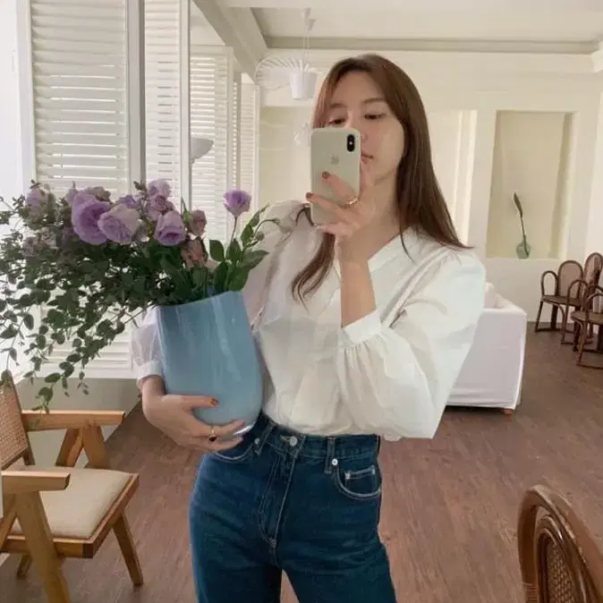 아이원트 mini collar blouse