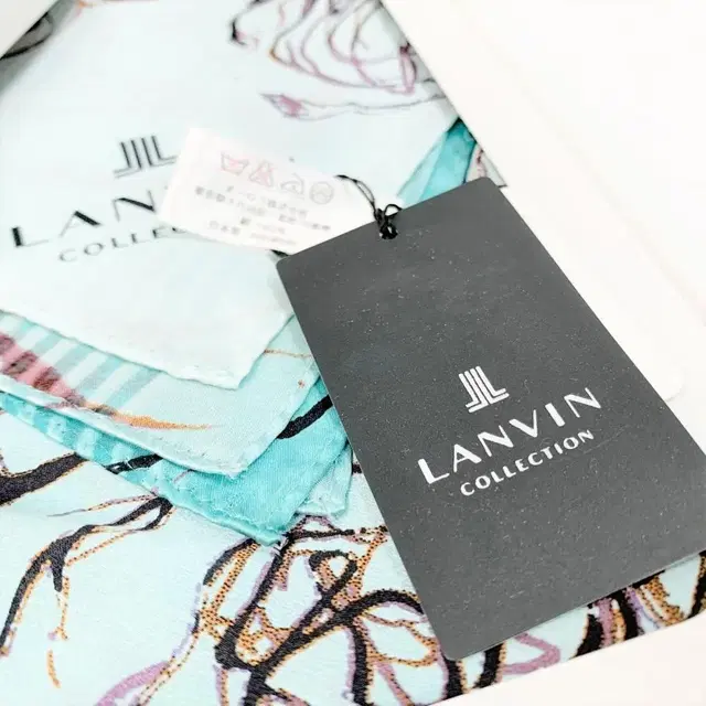 LANVIN 랑방 로즈 그라데이션 번아웃 샤틴쉬폰 실크스카프 A665