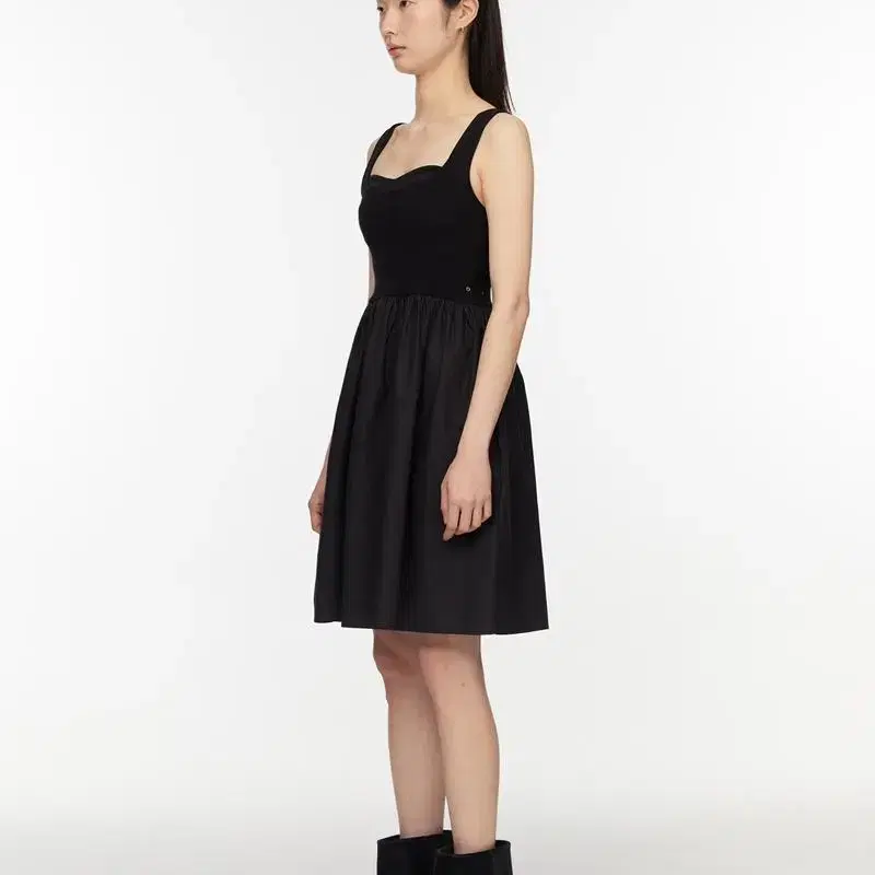 poti 포티 수룩 순지 원피스 eyelet mixed dress 블랙