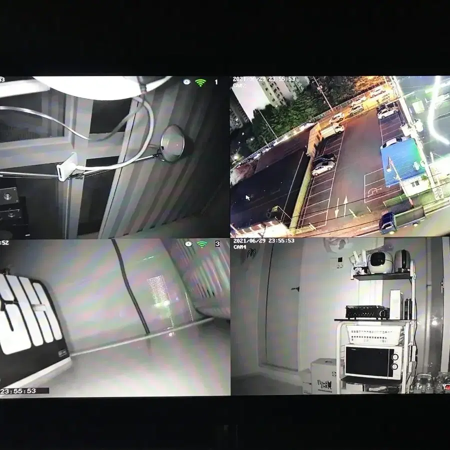 cctv 무선카메라 4대 무선녹화기 세트 공장 농장 창고 업소 농막 가정