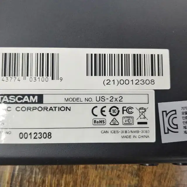 tascam 2x2 오디오인터페이스