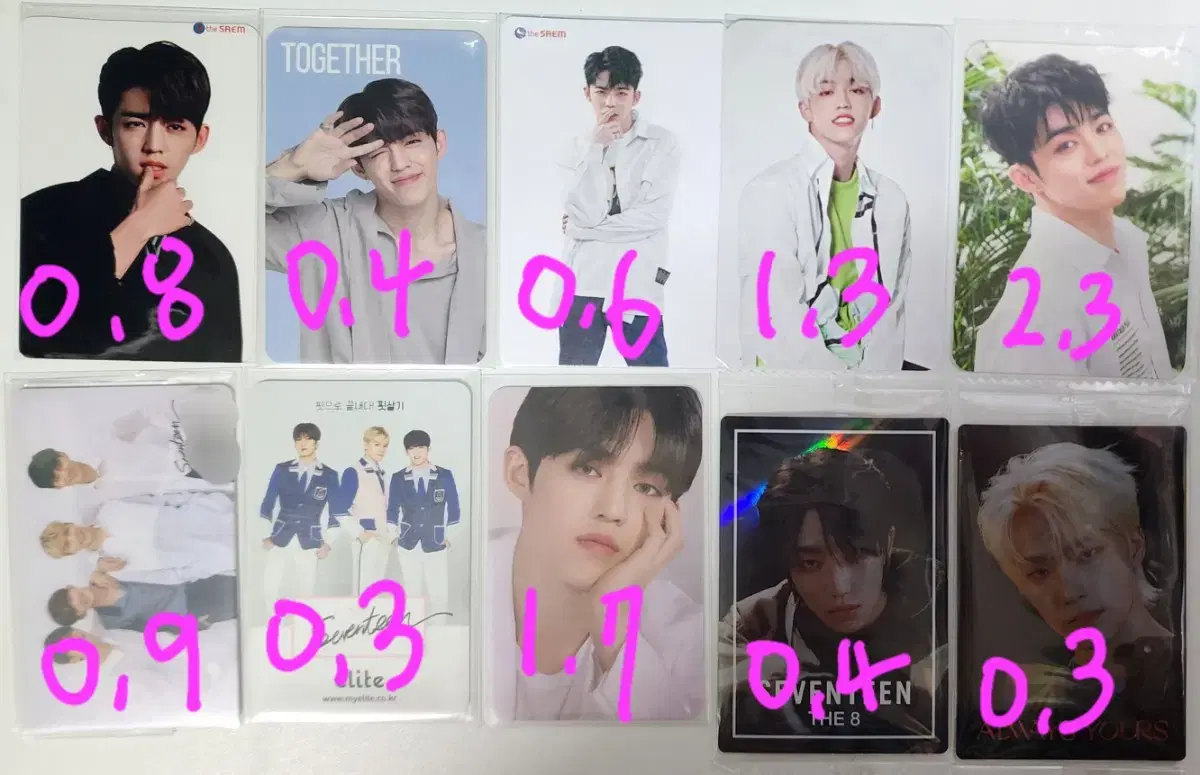 Seventeen s.coups photocard/dersham elly nene chicken eofle wehas sweets