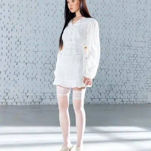 글로니 블라우스 GAIA DOT BLOUSE(WHITE)