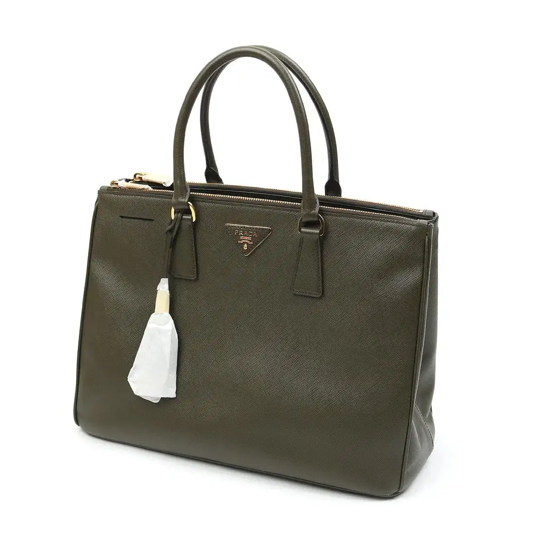 PRADA Genuine Saffiano Tote Bag Shoulder Bag B017P -001