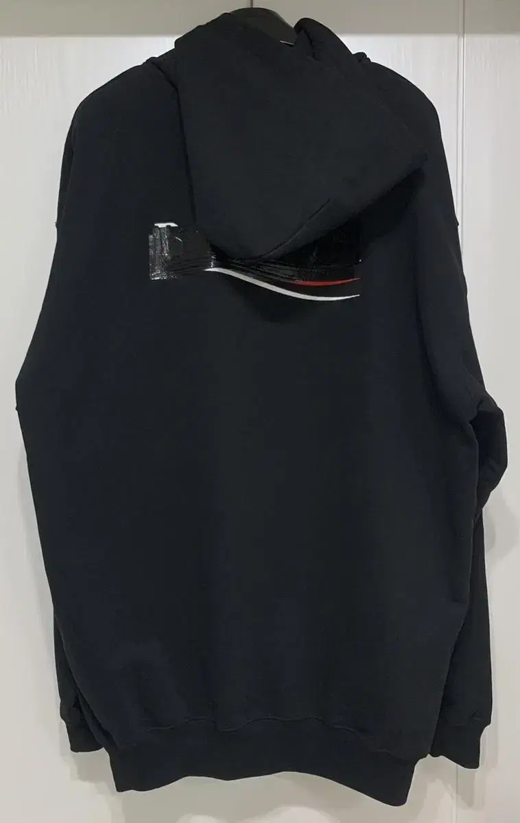 [S]Balenciaga Gaffer hoodie Medium-fit black taped hood with black tape over the top