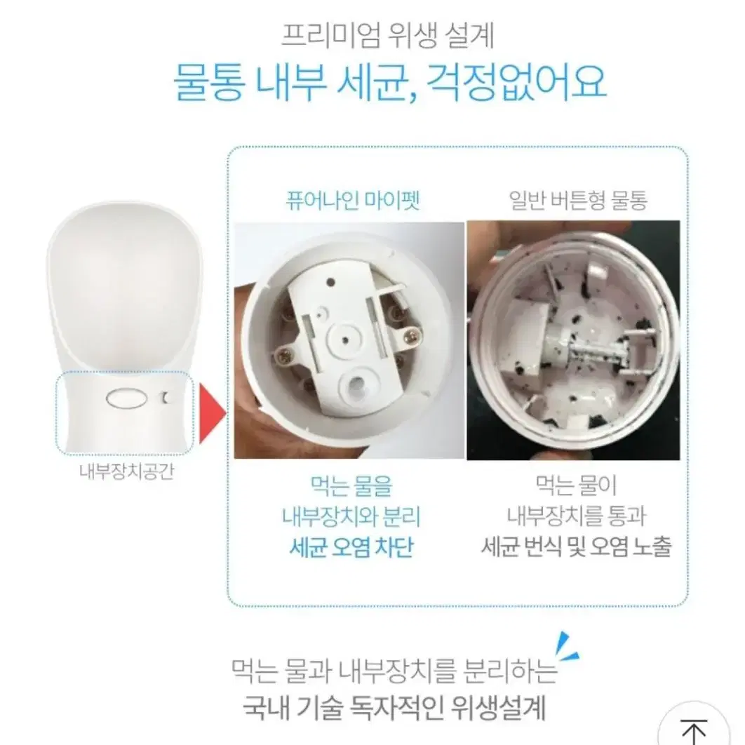 퓨어나인 반려동물 산책물병 휴대용물통 미개봉 새상품 판매해요