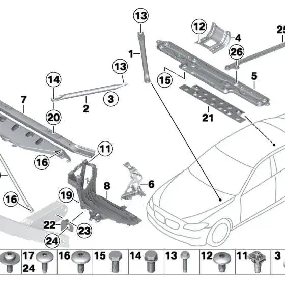 BMW 5GT 상단 전면(정품 미개봉)51647200687