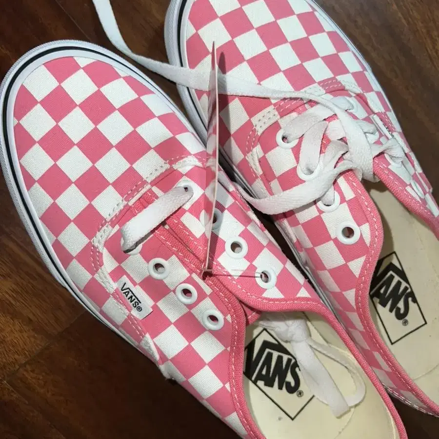 Vans babypink 체커보드