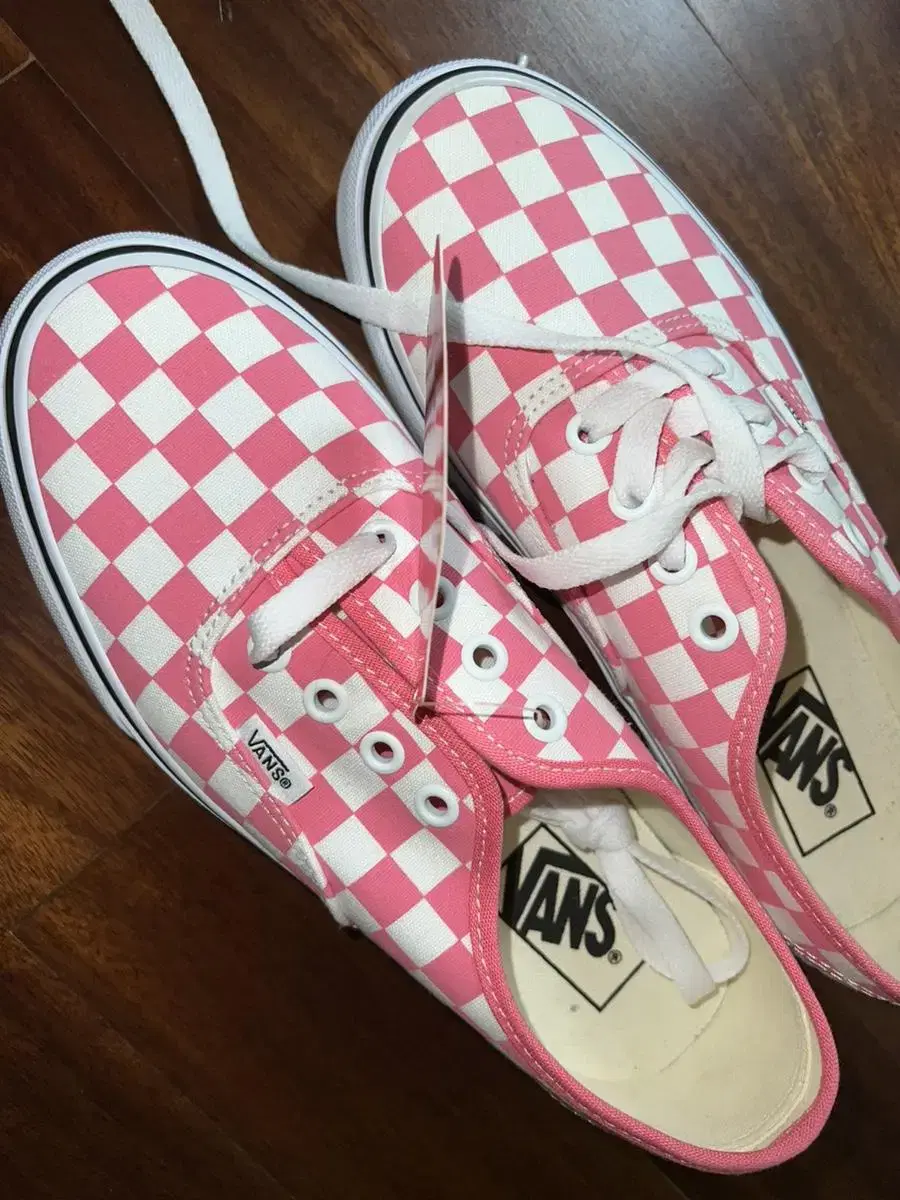 Vans babypink 체커보드