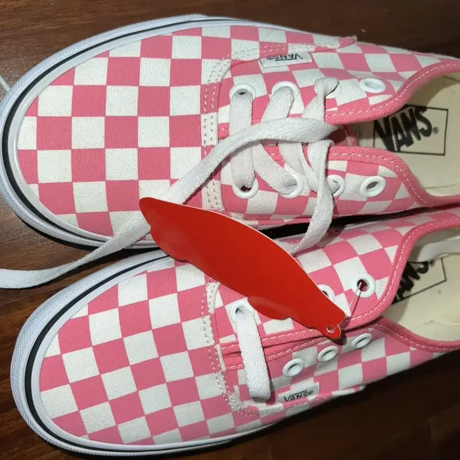 Vans babypink 체커보드