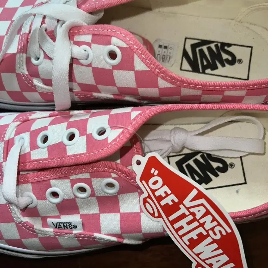 Vans babypink 체커보드