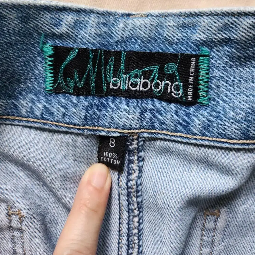 빌라봉 billabong 데님 스커트 미니스커트 청치마 S