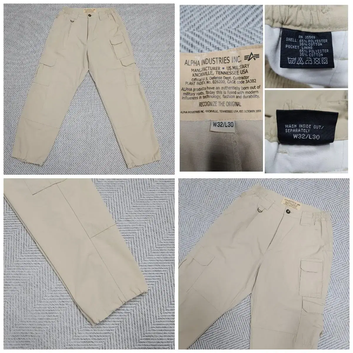 (Genuine) Alpine Industry Cargo Pants / Summer / Waistband / 32