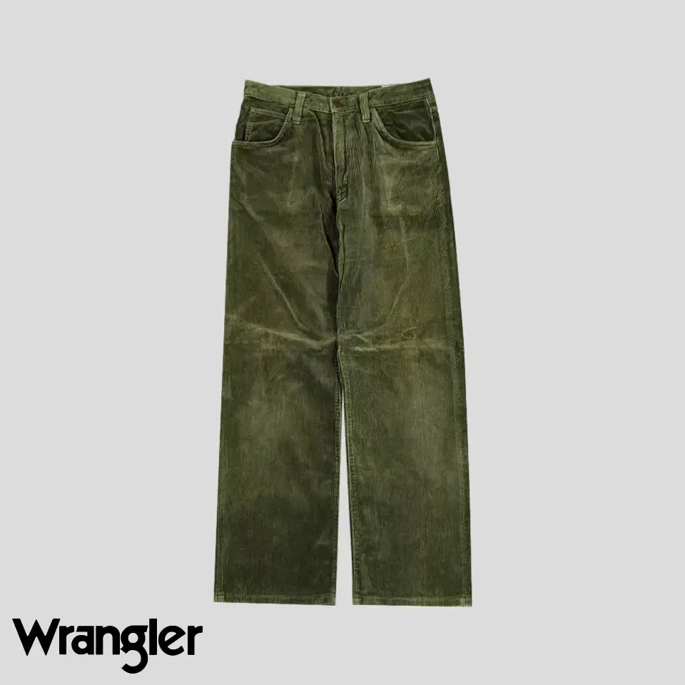 Wrangler 90s Khaki Olive Green Logo Patch 100% Cotton Straight Fit Americage