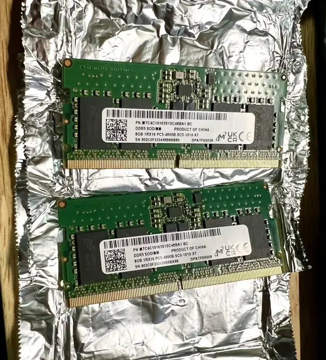 노트북램 ddr5 8기가 2개 일괄