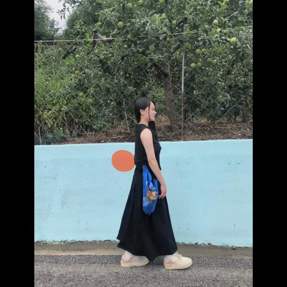 Vintage Zara black pumpkin long sk