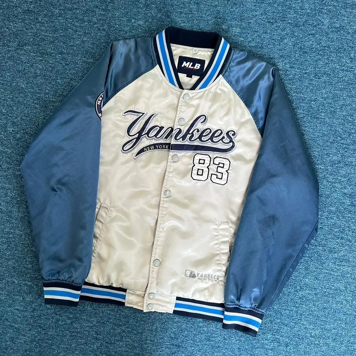 MLB Yankees New York Old School Captain Varsity Jacket 100% Cotton