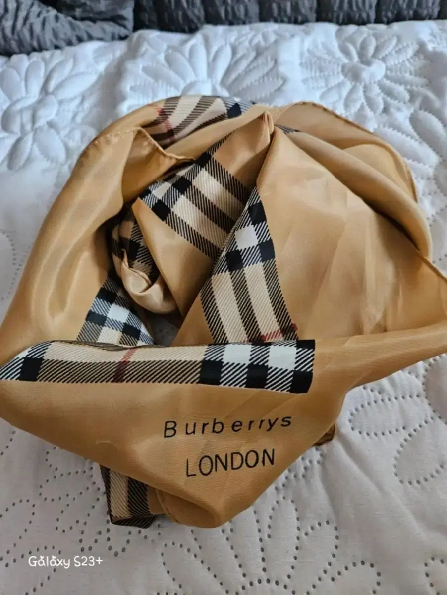 F) Burberry Silk Scarf 60*60