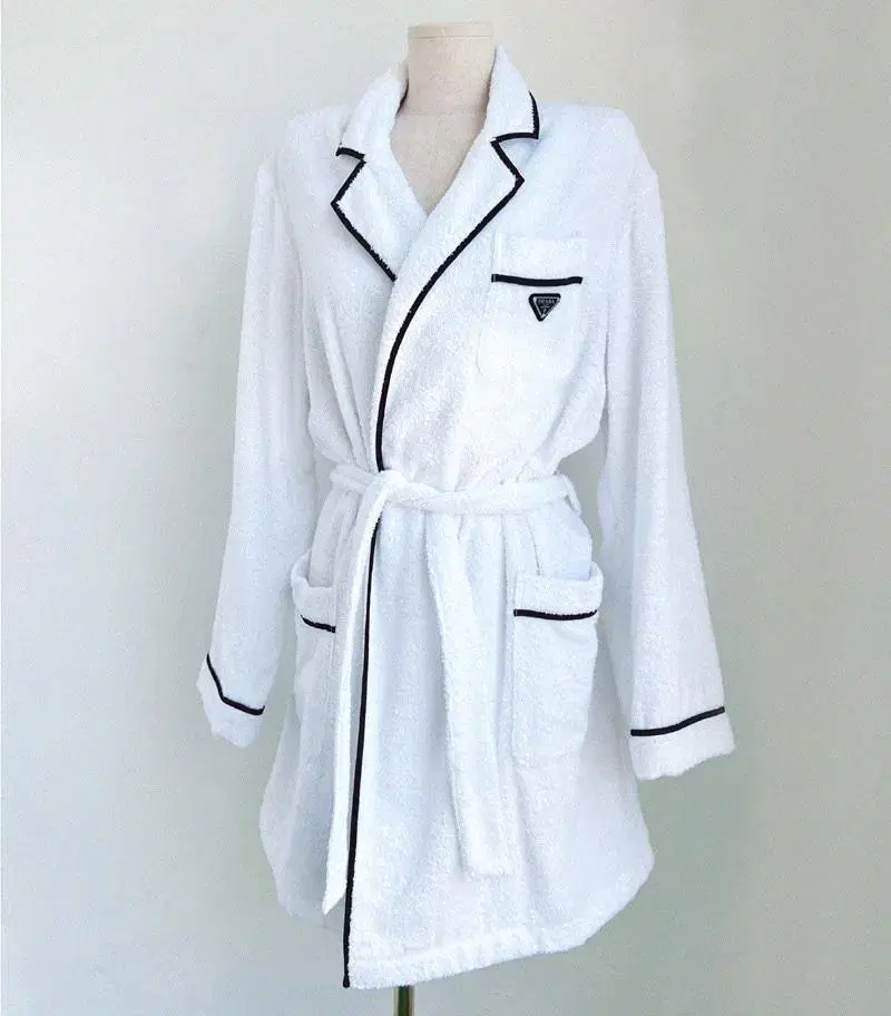 Sale [Genuine] Prada White Cotton Robe Gown