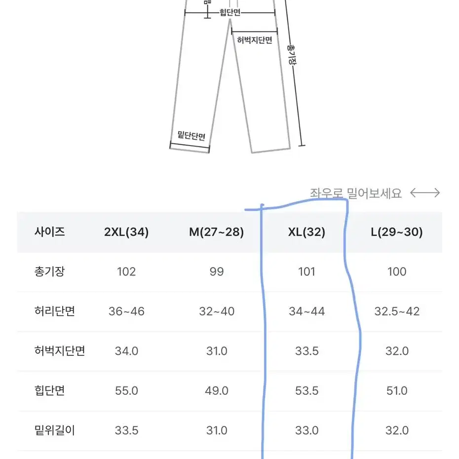 핫핑 여름청바지 투데이블루 여름 와이드 롱 데님팬츠 (진청, 사이즈XL)