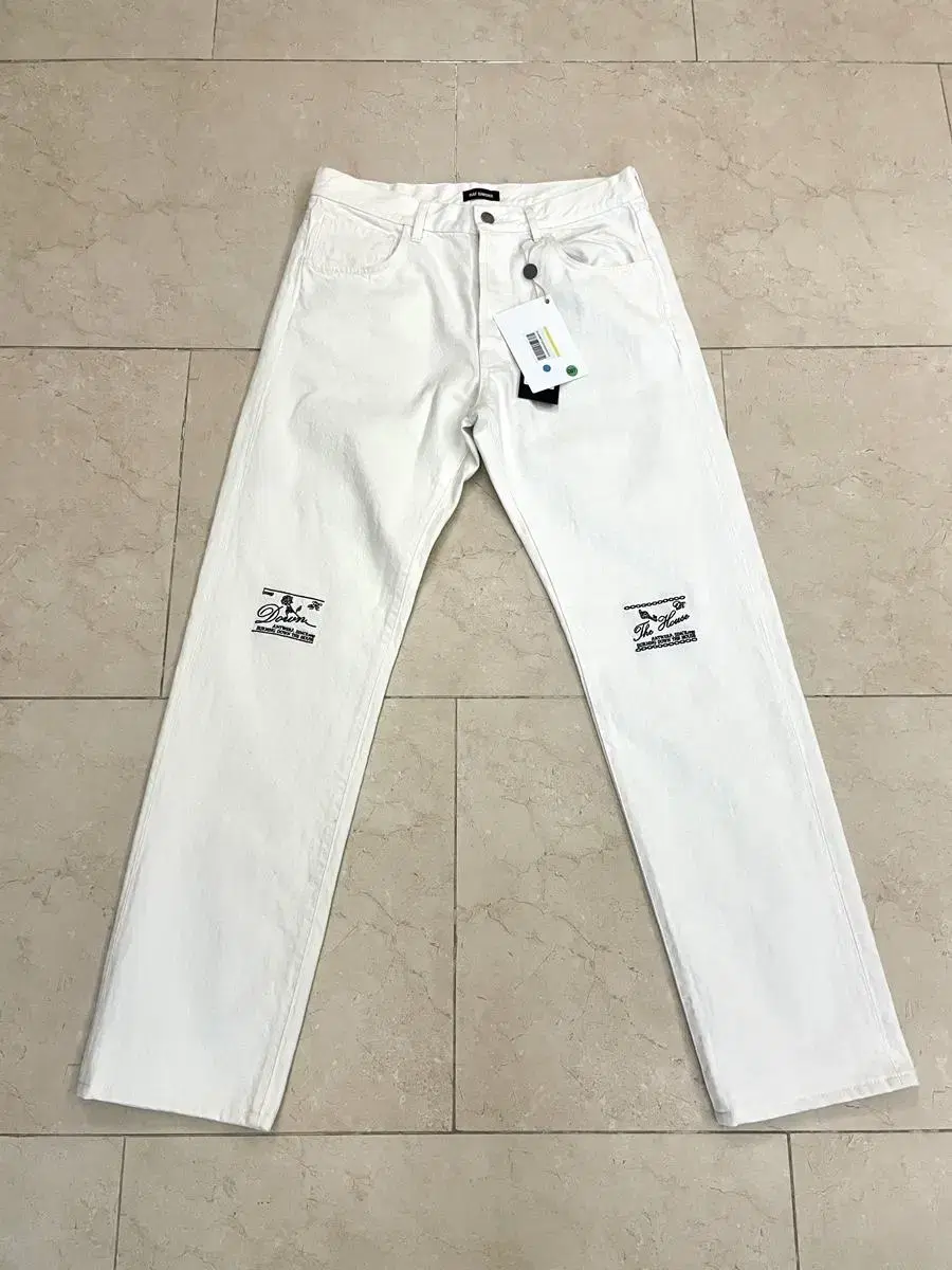 [33] Raf Simons AW19 Regular Fit White Denim Pants New