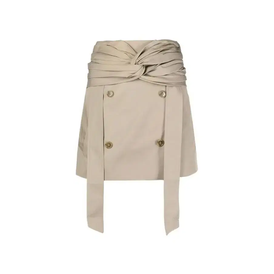 ROKH Twist Wrap Mini Skirt 록 로크 황록