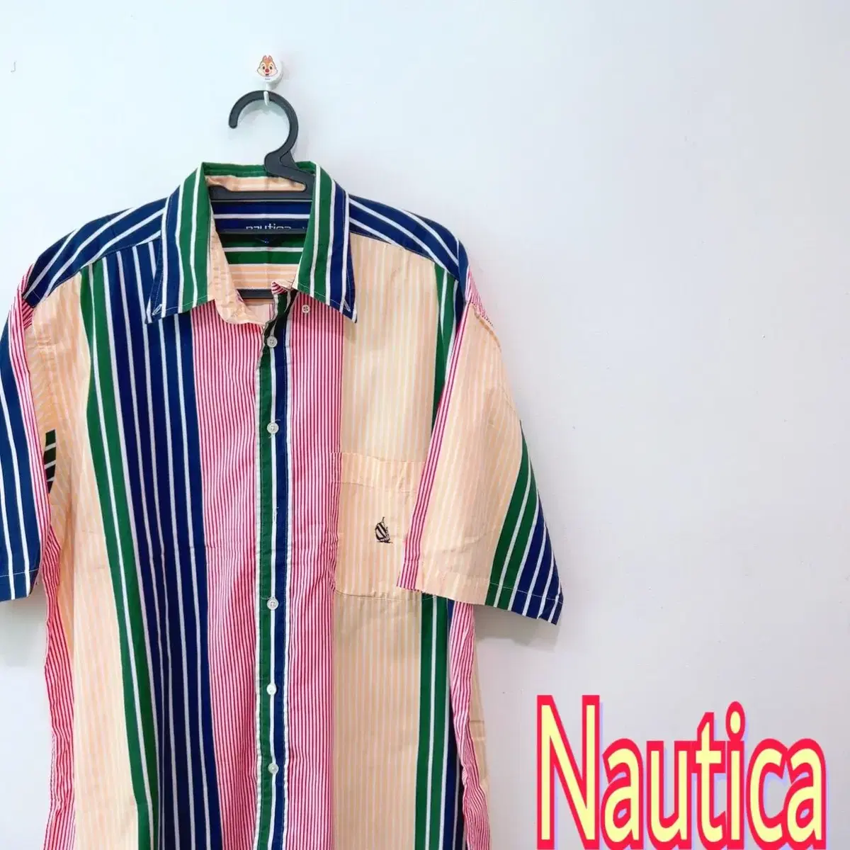 Vintage Old School Nautica Big Size Public Short Sleeve Shirt