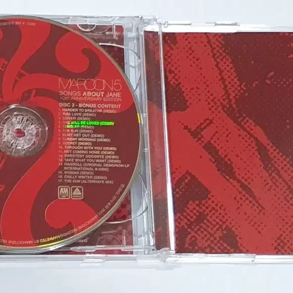 마룬파이브 Songs About Jane 10주년 에디션 앨범 시디 CD