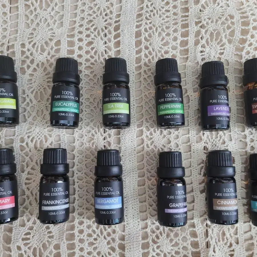 (새제품)100% PURE 테라퓨틱 에센셜오일 10ML SET 12개