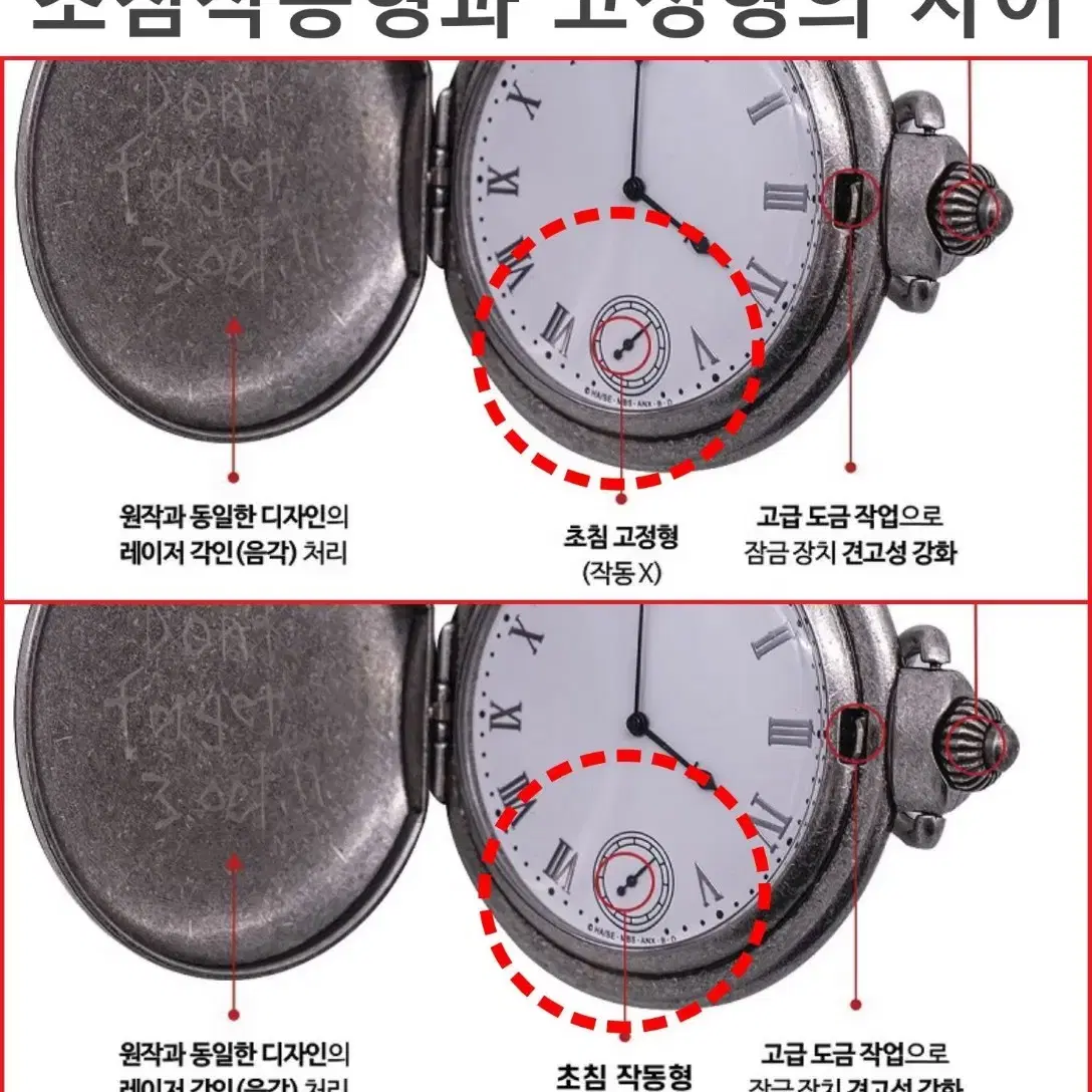 강철의연금술사회중시계 초침작동 고급형 FULLMETAL시계받침대선물 정상